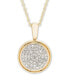 ფოტო #1 პროდუქტის Diamond (1/5 ct. t.w.) Pave Pendant in 14k Yellow or Rose Gold