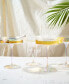 Фото #5 товара Ripple Ribbed Martini & Champagne Coupe Iridescent Colored Glasses, Set of 4