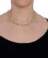 Macy's citrine (1-1/5 ct. t.w.) & White Topaz (1/20 ct. t.w.) Panther Link 17" Statement Necklace in 14k Gold-Plated Sterling Silver