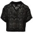 URBAN CLASSICS Crochet Lace Resort Short Sleeve Shirt