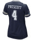 ფოტო #3 პროდუქტის Women's Dak Prescott Navy Dallas Cowboys Game Team Jersey