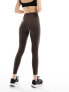 Nike Training One Dri-Fit high rise 7/8th leggings in baroque brown