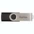 Hama 8GB Rotate - 8 GB - USB Type-A - 2.0 - 6 MB/s - Swivel - Black - Silver