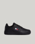 Фото #1 товара Tommy Jeans Leather Basketball Trainers in Black