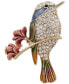 ფოტო #1 პროდუქტის Gold-Tone Multi Crystal Bird On Branch Pin