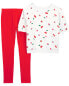 Kid 2-Piece Cherry Top & Legging Set 6-6X