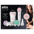 Фото #3 товара Braun Silk-épil 9 Silk-épil Beauty Set 9 9-995 Deluxe 9-in-1 Cordless Wet & Dry Hair Removal - Epilator - Shaver - Exfoliator - Cleansing Kit for Face & Body - White - Pink - 40 tweezers - Exfoliation - LED - Germany - 1 SensoFoil