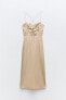 Фото #10 товара Платье миди из смесового льна ZARA