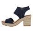 TOMS Majorca Rope Block Heels Espadrille Womens Blue Casual Sandals 10020763T-4
