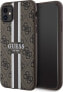 Фото #1 товара Guess Etui Guess GUHMN61P4RPSW Apple iPhone 11/XR brązowy/brown hardcase 4G Printed Stripes MagSafe