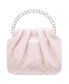 Фото #2 товара Crystal Handle Satin Pouch Bag