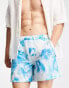 Фото #1 товара Calvin Klein Jeans summer splash all over print woven co-ord shorts in blue