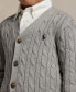 ფოტო #4 პროდუქტის Toddler and Little Boys Cable-Knit Cotton V-Neck Cardigan Sweater