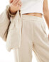 Фото #5 товара Vila linen wide leg trouser co-ord in oatmeal