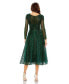 ფოტო #5 პროდუქტის Women's Embellished Long Sleeve Wrap Over Dress