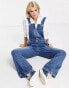 Фото #1 товара Free People camilla slim bootcut flared jumpsuit in river blue