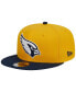 Фото #1 товара Men's Gold, Navy Arizona Cardinals 2-Tone Color Pack 9FIFTY Snapback Hat