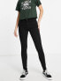 Pieces Flex high waisted skinny jeans in black