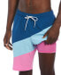 ფოტო #1 პროდუქტის Men's Color Surge Colorblocked 9" Swim Trunks