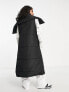 Фото #3 товара Violet Romance Petite oversized shawl neck longline gilet in black