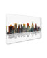 Фото #3 товара Marlene Watson 'Philadelphia Pennsylvania Skyline' Canvas Art - 12" x 19"