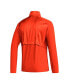 Men's Orange Miami Hurricanes Sideline AEROREADY Raglan Sleeve Quarter-Zip Jacket