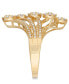 ფოტო #3 პროდუქტის Diamond Multiple Cluster Waterfall Statement Ring (1 ct. t.w.) in 14k Gold