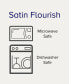 Satin Flourish 4 Piece Saucer Set, Service for 4