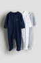 Фото #1 товара 3-pack Cotton Pajama Jumpsuits