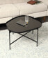 33" x 30" x 15" Metal Abstract Wavy X-Shaped Base Coffee Table