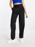 Фото #1 товара ASOS DESIGN linen tapered mom trouser in black