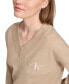 ფოტო #4 პროდუქტის Women's Dropped-Shoulder Long-Sleeve V-Neck Top