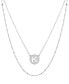 Фото #1 товара Giani Bernini initial Disc Layered Pendant Necklace in Sterling Silver, Created for Macy's