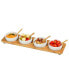 Фото #1 товара Bamboo Divided Serving Platter with 4 Bowls and 4 Bamboo Spoons