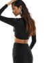 Фото #3 товара ASOS DESIGN co-ord cut out shoulder twist front top in black