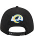 Men's Black Los Angeles Rams Top Visor 9FORTY Adjustable Hat