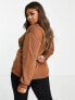 Фото #3 товара Threadbare Plus Dixie oversized sweater in chocolate brown