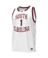 Фото #2 товара Men's #1 White South Carolina Gamecocks Throwback Replica Basketball Jersey