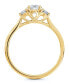 ფოტო #3 პროდუქტის Diamond Three Stone Diamond Engagement Ring (3/4 ct. t.w.) in 14k White or Yellow Gold