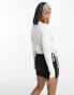 Фото #2 товара Miss Selfridge wrap rib top with lace trim detail in ivory