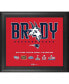 Фото #1 товара Tom Brady New England Patriots Framed 15" x 17" G.O.A.T. Collage