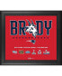 Tom Brady New England Patriots Framed 15" x 17" G.O.A.T. Collage