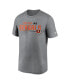 Фото #3 товара Men's Heather Gray Cincinnati Bengals Legend Team Shoutout Performance T-shirt