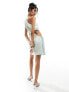 Фото #5 товара Style Cheat one shoulder mini dress with cut out in sage