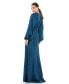Фото #2 товара Women's Ieena Satin Long Blouson Sleeve Evening Gown