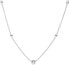 Silver necklace with crystals JFS00453040