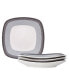 Colorscapes Layers Square Salad Plate Set of 4, 8.25"