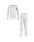 Фото #2 товара Пижама Hudson Baby Cotton Pajama Gray Stripe Pink.