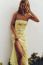 Фото #4 товара Платье из полупрозрачной ткани с принтом с открытыми плечами ZARA