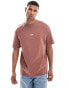 HUGO Blue nalono relaxed fit t-shirt in brown